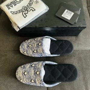MCM - NWT Vintage Monogram Room Slippers Size Small-Medium $285 Retail